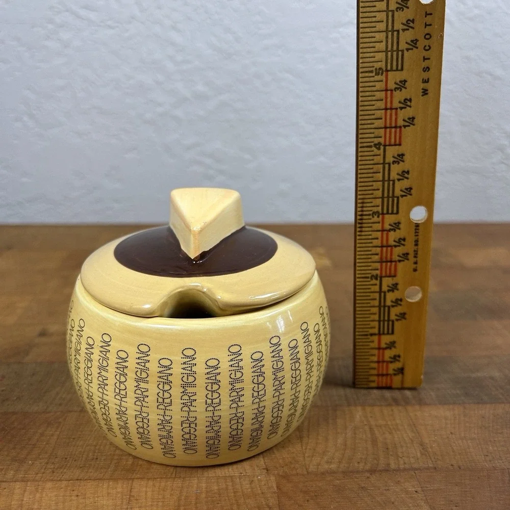 Consorzio Parmigiano Reggiano Ceramic Cheese Jar Italy 3.5